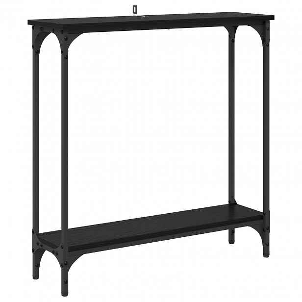 vidaXL Konzolový stolek Černý dub 75 x 22,5 x 75 cm Kompozitní dřevo