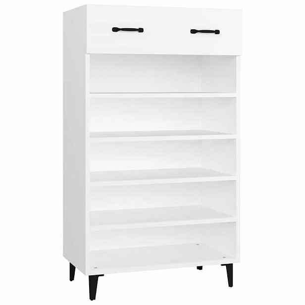vidaXL Botník bílý 60 x 35 x 105 cm kompozitní dřevo