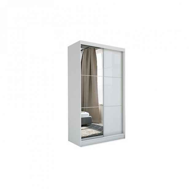 Kvalitní Šatní Skříň Viviana 150 cm Bílá/šedá