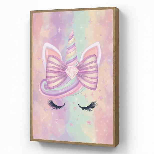 OnlyWow DOBÍJECÍ NOČNÍ LAMPIČKA Jednorožec - Třpytky - Duha - Pastelové barvy 60x90 cm