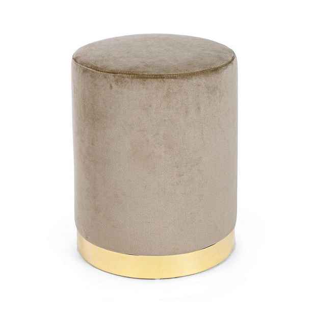 Taupe sametový taburet Lucilla – Yes Everyday