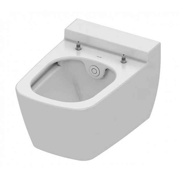 Tece TECEone - Závěsné WC s bidetovou funkcí, pro studenou vodu, Rimless, bílá 9700201