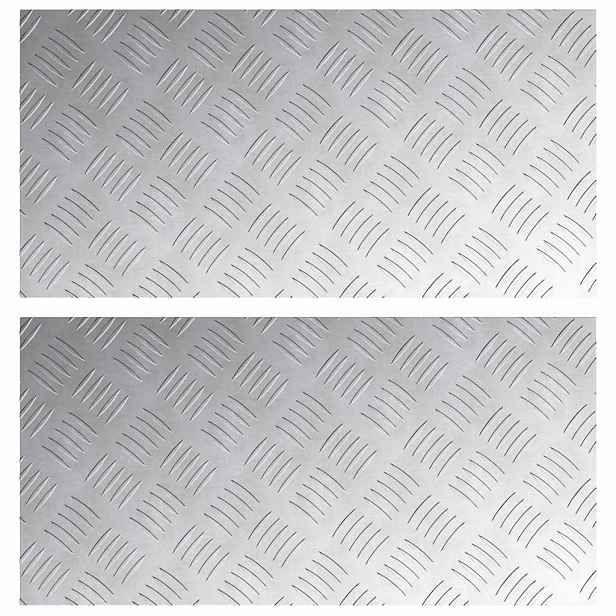 vidaXL Schodové nášlapy 2 ks 60 x 30 cm Stříbrná Hliník Obdélníkový