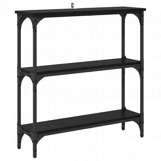 vidaXL Konzolový stolek Černý dub 75 x 22,5 x 75 cm Kompozitní dřevo