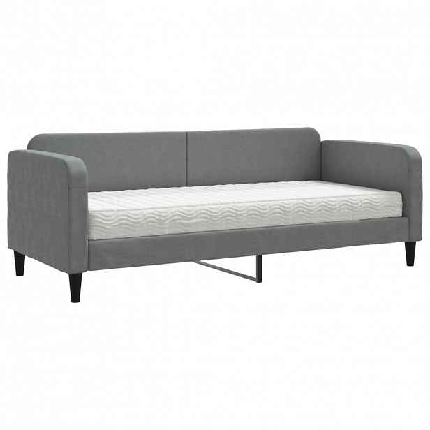 vidaXL Válenda s matrací tmavě šedá 80 x 200 cm textil