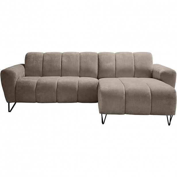 Beautysofa ROHOVÁ pohovka Volare Mini bez funkce spaní, hnědá, pravá, látka Vega