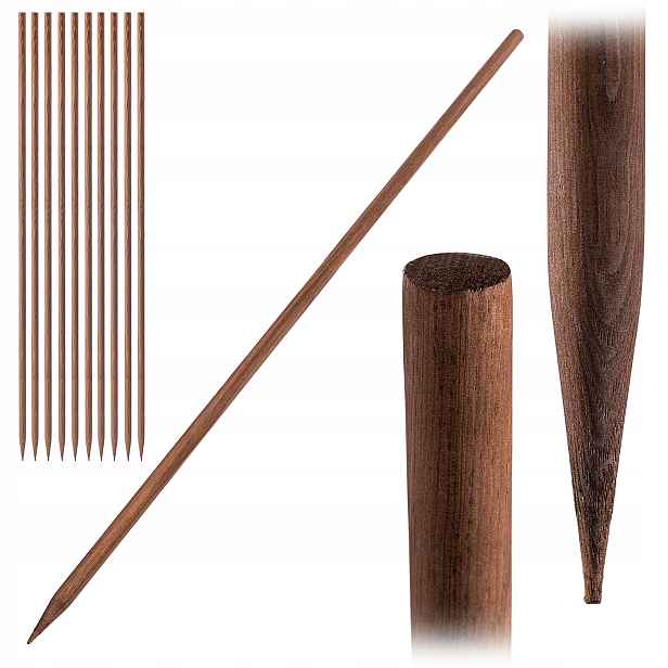 Dřevěný Impregnovaný Palík fi 23 mm Podpora Rostlin Tyč 150 cm 10 ks