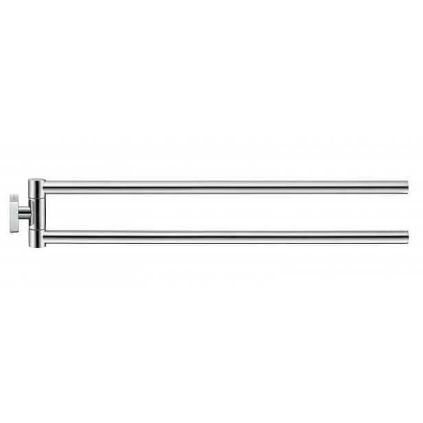 Duravit Karree - Držák ručníků dvojitý otočný, délka 45 cm, chrom 0099581000