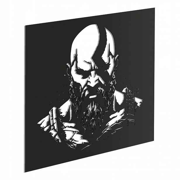 Hra God Of War Kratos Dřevěný 3D obraz