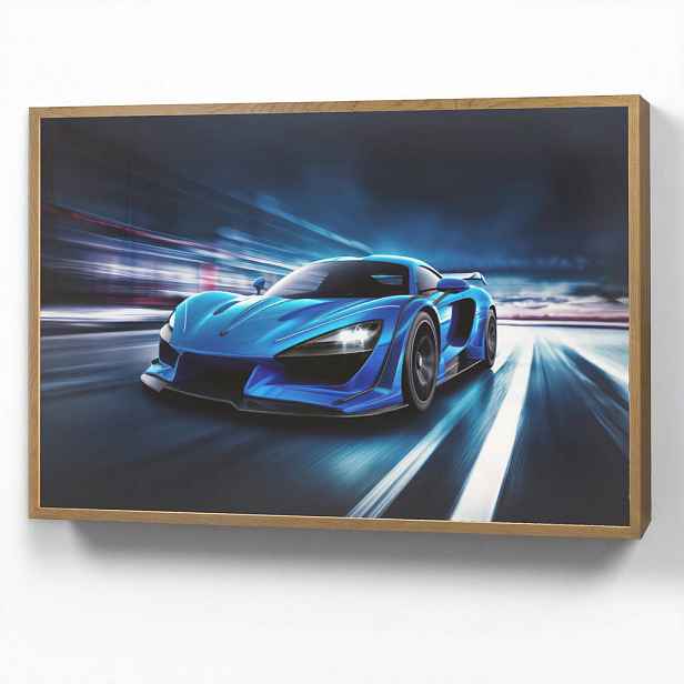 OnlyWow DOBÍJECÍ NOČNÍ LAMPIČKA Auto - Modrá - Chlapci - Dítě 100x70 cm