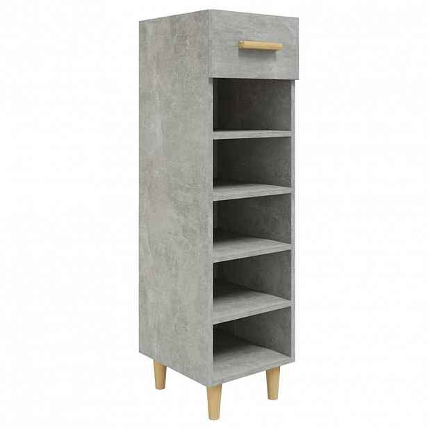 vidaXL Botník betonově šedý 30 x 35 x 105 cm kompozitní dřevo