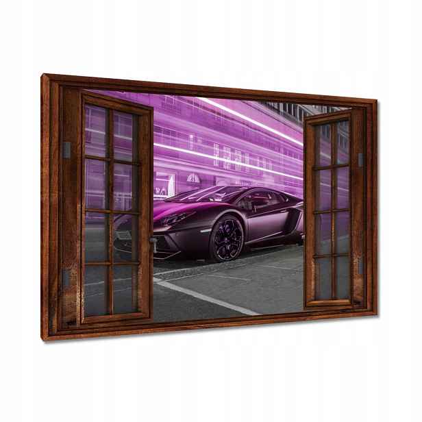 Obrazy 120x80 Fialové sportovní auto