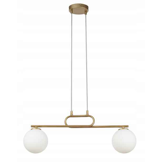 Dekorativní závěsná lampa zlatá 2xG9 Tes bílé koule Sigma Lighting