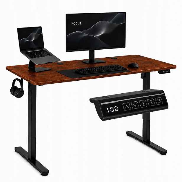 Elektrický psací stůl 140 x 60 cm s možností nastavení výšky 72-118 cm