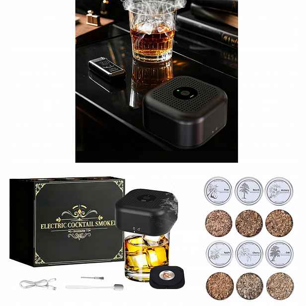 Sada Smokerů Na Uzení Whisky Koktejlů, 6 Příchutí Pro Muže