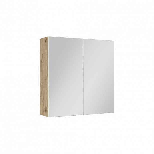 Vicco KOUPELNOVÁ ZRCADLOVÁ SKŘÍŇKA Lavia, Řemeslný dub, 60 x 60.2 cm