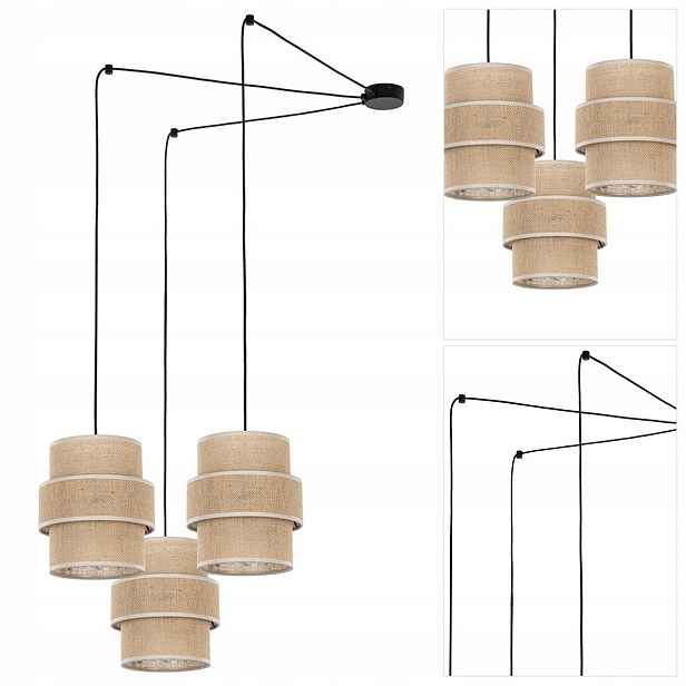 Závěsná béžová lampa Calisto moderní s elegancí do kuchyně Tk Lighting