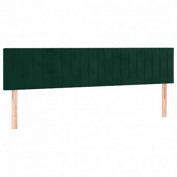 vidaXL Čela postele tmavě zelená 180x5x78/88 cm samet