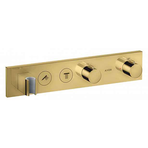 Axor ShowerSolutions - Termostatická baterie pod omítku, pro 2 spotřebiče, leštěný vzhled zlata 18355990