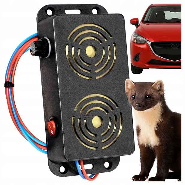 Ultrazvukový Odpuzovač Kun A Myší Do Auta Profesionální 2X50MM Pl