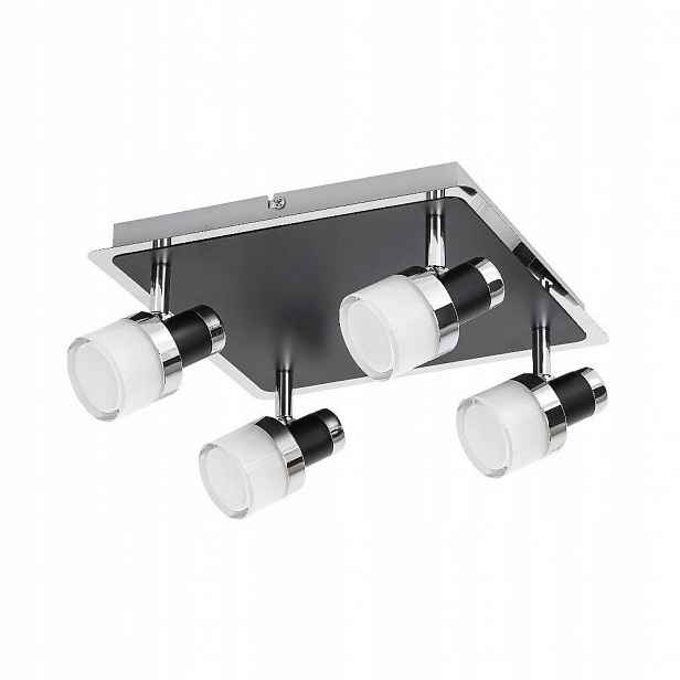 Černé čtvercové stropní reflektorové svítidlo