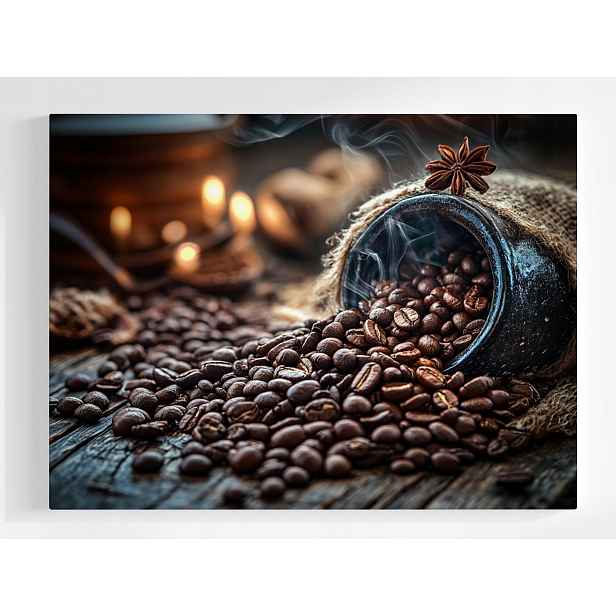 Plakát Káva Zrna Arabica Robusta Kavárna Oheň 100x75