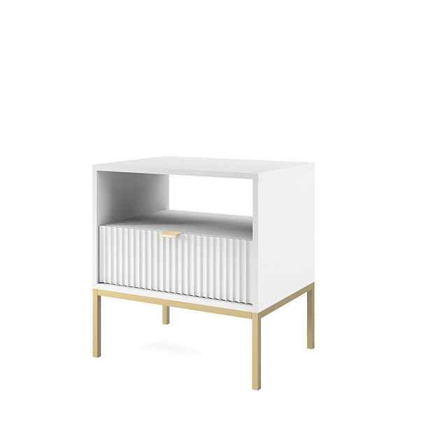 MASSENO NOČNÍ STOLEK STELLARE, 54/56/39 cm, bílý