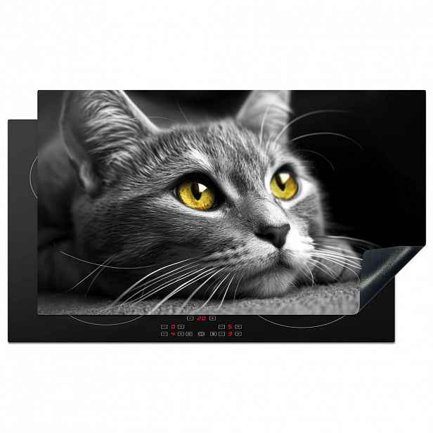 MuchoWow KRYT NA INDUKČNÍ DESKU Kočka - Grey - Zvířata - Cat 90x52 cm