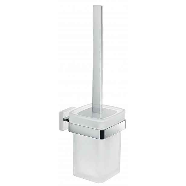 Sapho Gedy Elba - WC štětka závěsná, mléčné sklo, chrom A033313