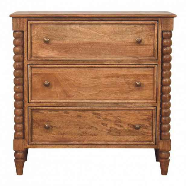 Artisan Furniture KONSOLOVÝ STŮL mini v kaštanovém provedení, 1 zásuvka, nohy ve stylu Nordic, hnědá