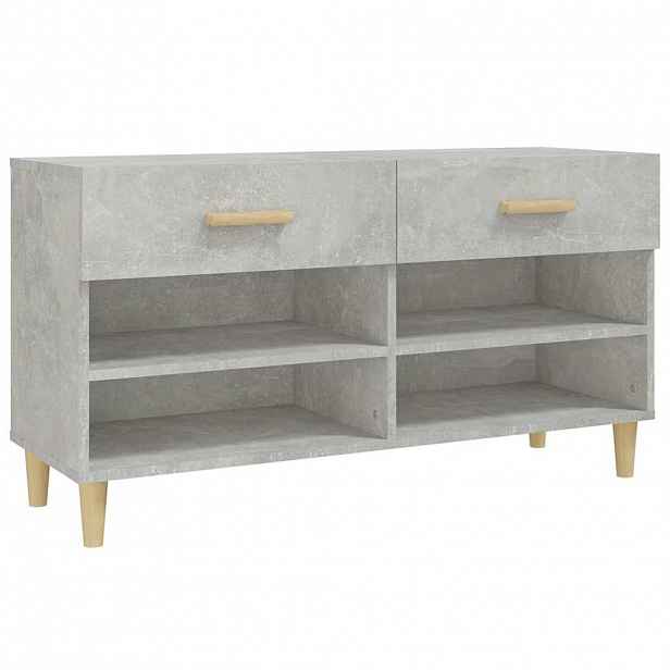 vidaXL Botník betonově šedý 102 x 35 x 55 cm kompozitní dřevo