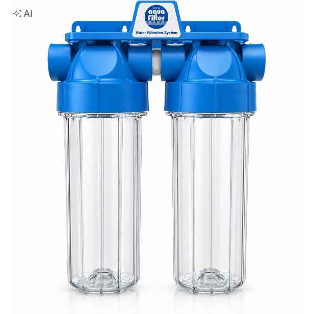 Vodní filtr, těleso Aquafilter FHPRCL34-3B-TWIN dvojitý