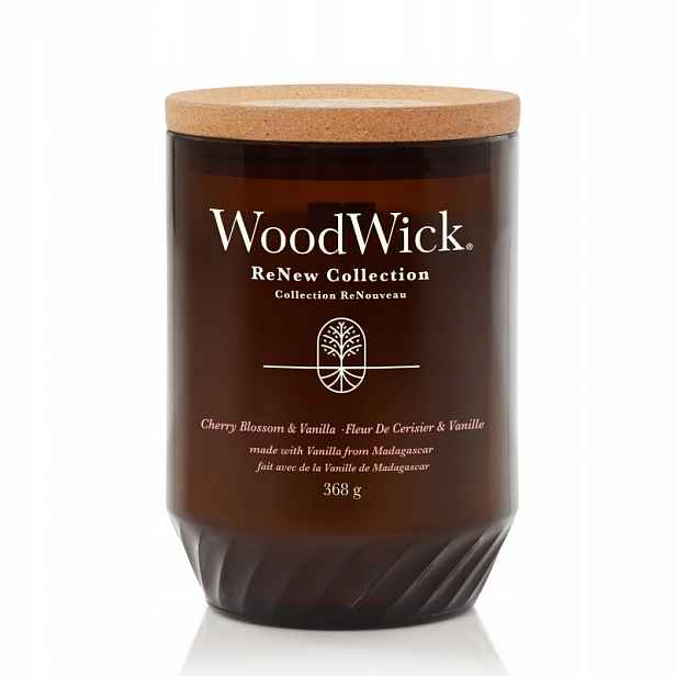 Cherry Blossom & Vanilla – WoodWick – velká vonná svíčka s dřevěným knotem