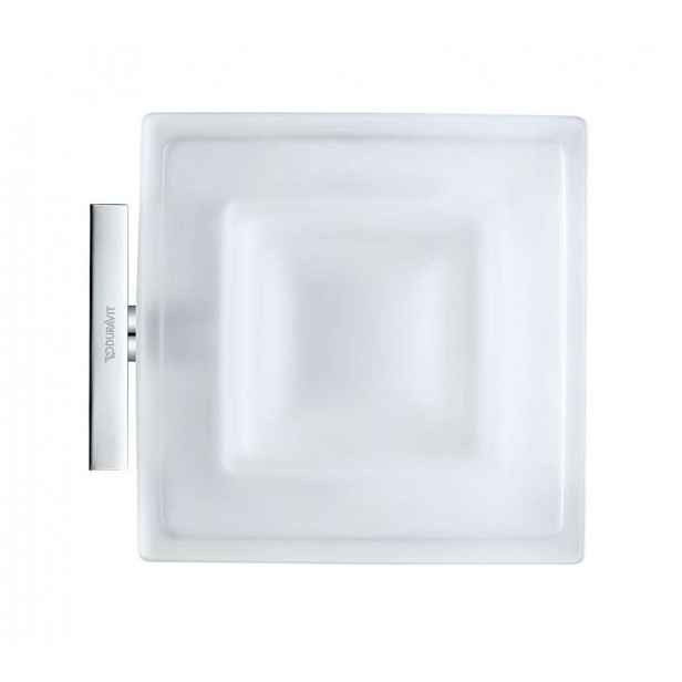 Duravit Karree - Mýdlenka s držákem, chrom/mléčné sklo 0099521000