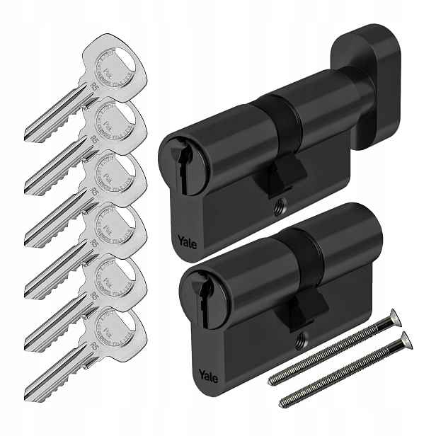 sada vložek Yale Y500 35/45 35/45G černá, 6 klíčů