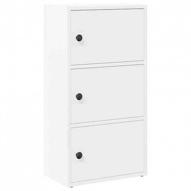 vidaXL Knihovna bílá 40x24x77 cm kompozitní dřevo