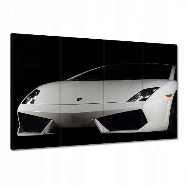 Obrazy 120x80 Bílý sportovní automobil