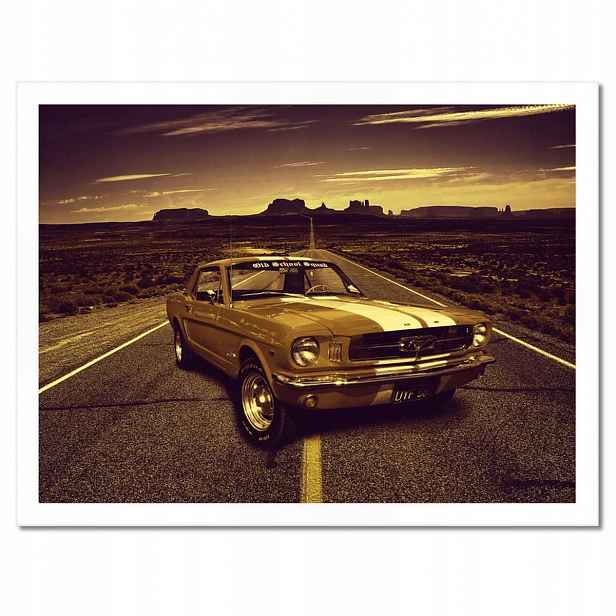 Plakáty v rámu 40x30 Ford Mustang Stará škola