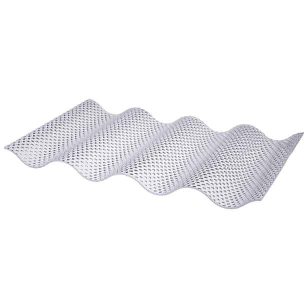 Deska polykarbonátová vlnitá TOPLIGHT W 76/18 macroprisma 2UV čirá 2,6×1 045×4 000 mm