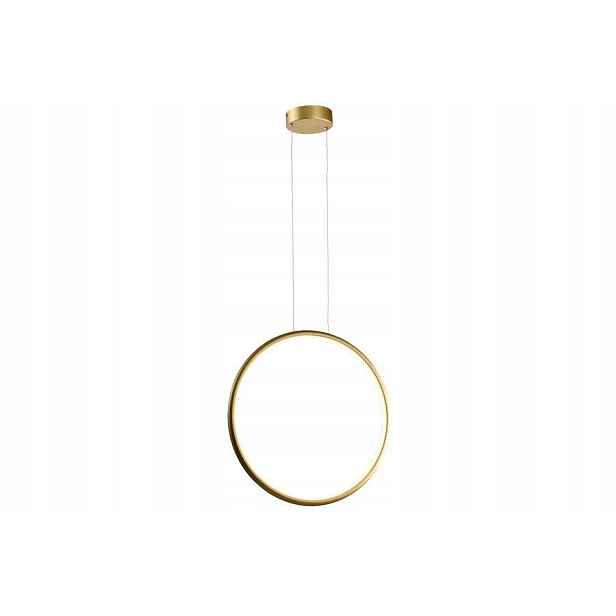 Moderní závěsná lampa zlatý vertikální prsten 43 cm Led do obývacího pokoje Reality