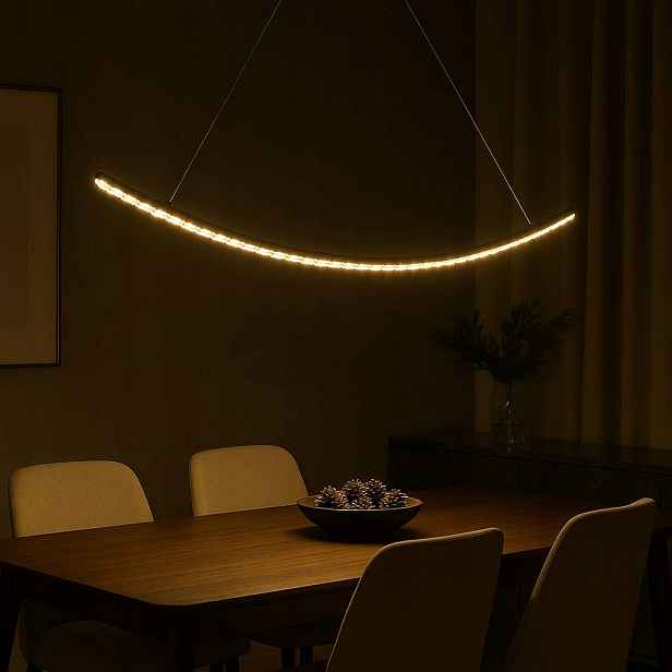 Závěsné křišťálová stropní svítidlo moderní Led lišta lampa 100cm 21W Lustr