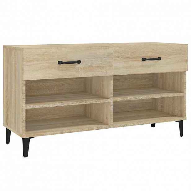 vidaXL Botník dub sonoma 102 x 35 x 55 cm kompozitní dřevo
