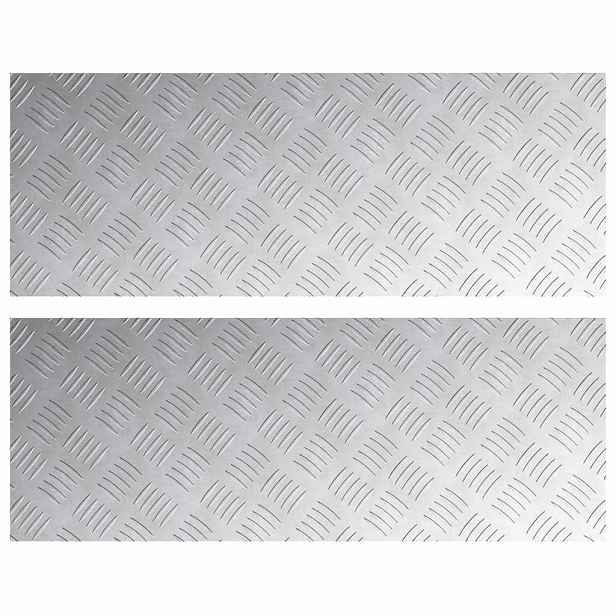 vidaXL Schodové nášlapy 2 ks 80 x 30 cm Stříbrná Hliník Obdélníkový