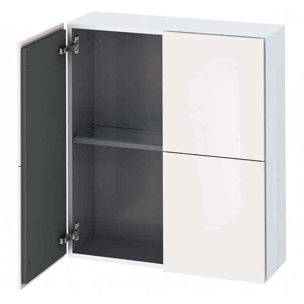 Duravit L-Cube - Skříňka 80x70x24 cm, 2 dvířka, lesklá bílá LC116702222