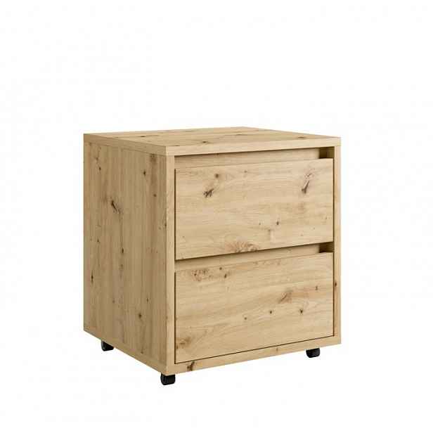 Kontejner na kolečkách k psacímu stolu RUSHFORD - dub artisan