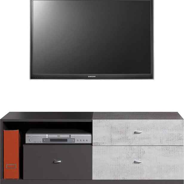 MASSENO TV STOLEK FIUME, 120/45/50 cm, grafitový