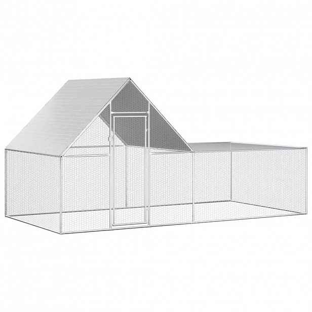 vidaXL Klec pro kuřata 4 x 2 x 2 m pozinkovaná ocel