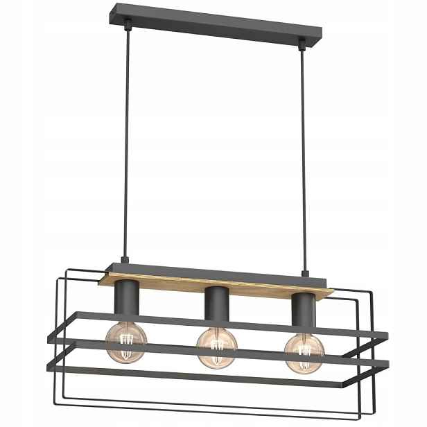 Kovová závěsná 3-bodová lampa Kortez 4454 Luminex