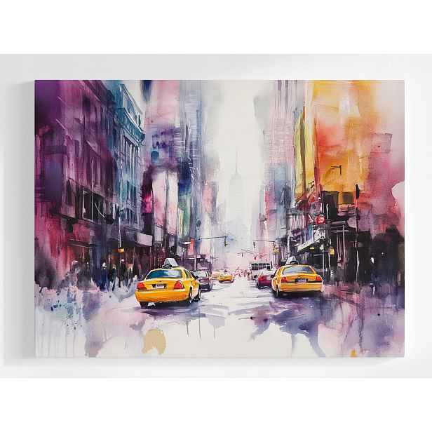 Plakát Město New York Ulice Auta Žluté Taxi 100x75