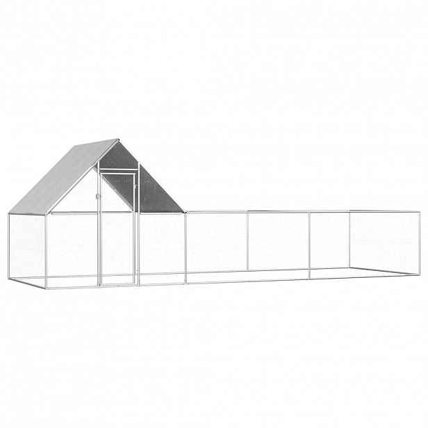 vidaXL Klec pro kuřata 6 x 2 x 2 m pozinkovaná ocel